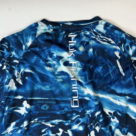 Hum Performance Fishing Short Men’s Small Mossy Oak Elements Hydro Water Print - Picture 8 of 8